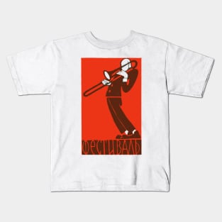 Trombone Player ---- Retro Soviet Poster Aesthetic Kids T-Shirt